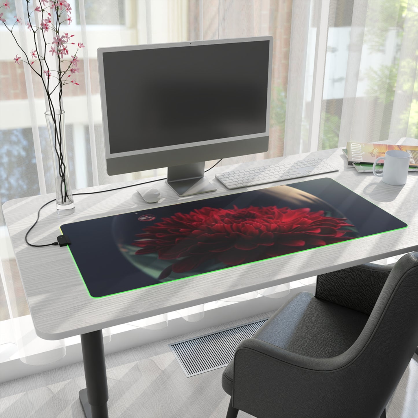 LED Gaming Mouse Pad Chrysanthemum 1