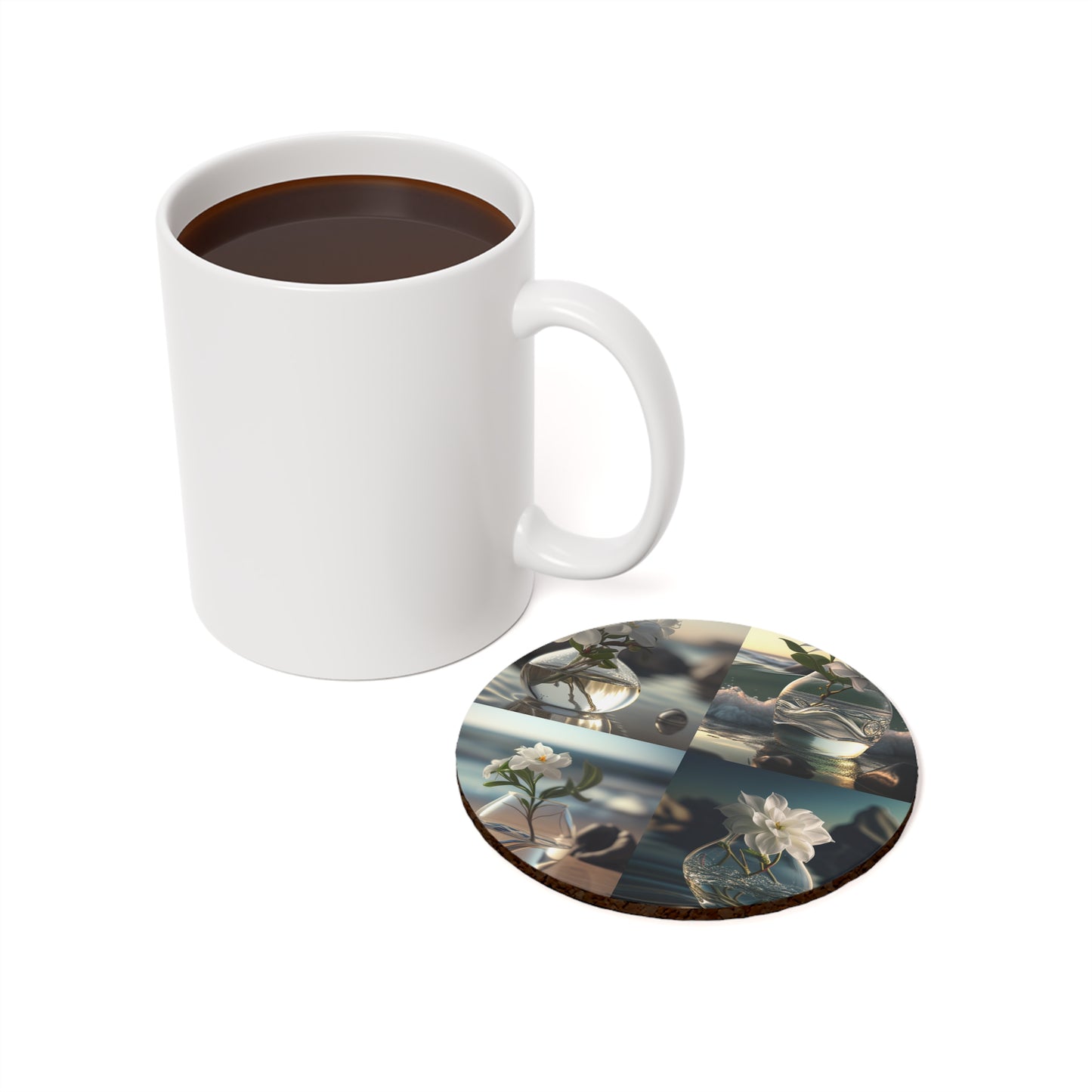 Cork Back Coaster Jasmine glass vase 5