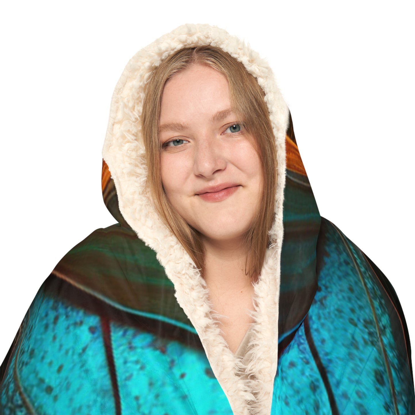 Snuggle Hooded Blanket Neon Butterfly Flair 3