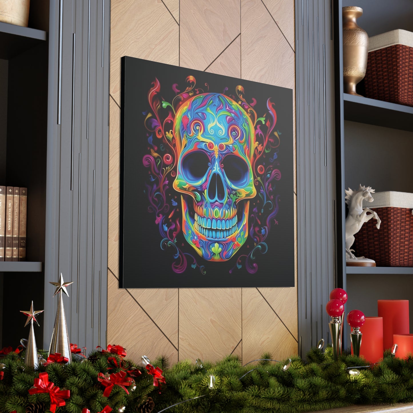 Canvas Gallery Wraps Macro Skull Color 4