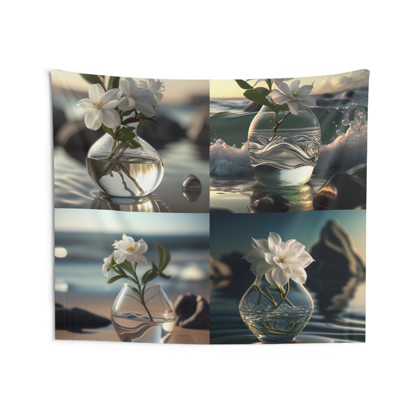 Indoor Wall Tapestries Jasmine glass vase 5