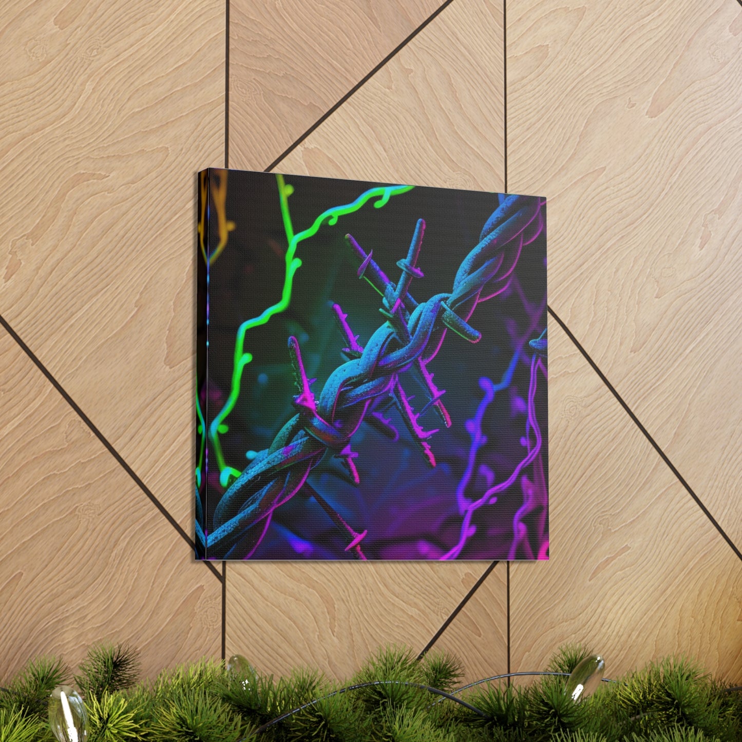 Canvas Gallery Wraps Macro Neon Barbs 4