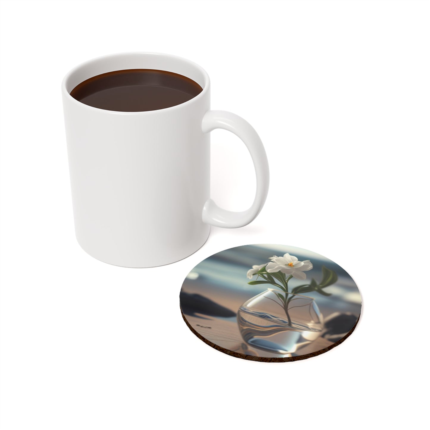 Cork Back Coaster Jasmine glass vase 3