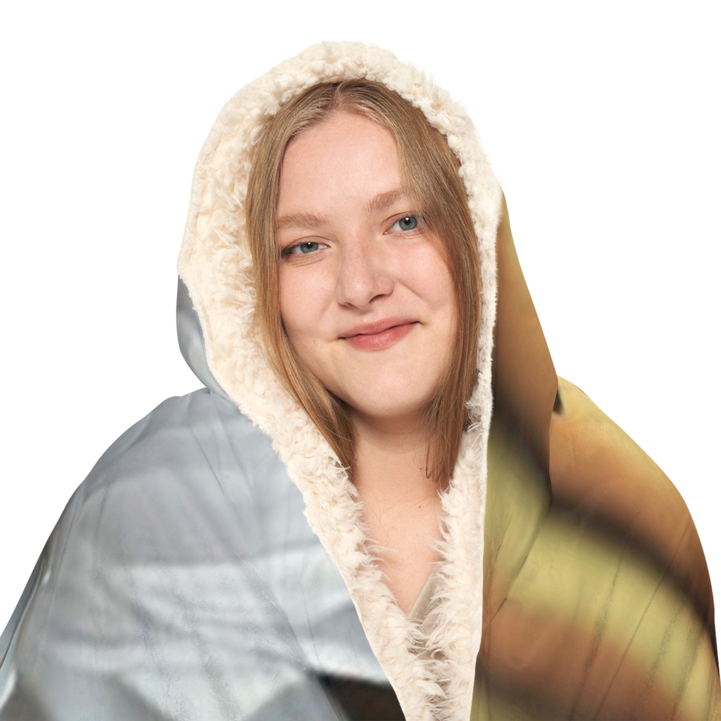 Snuggle Hooded Blanket White Peony glass vase 3