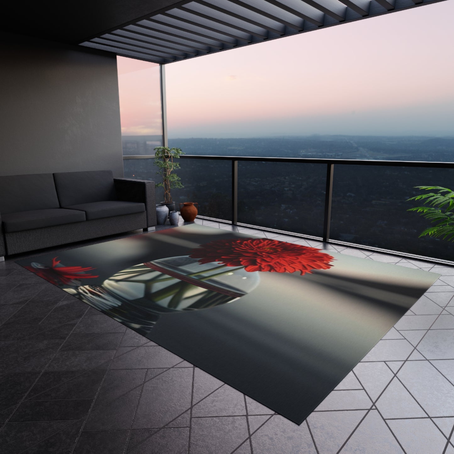 Outdoor Rug Chrysanthemum 2