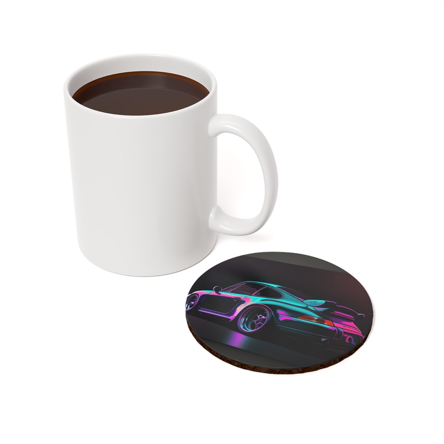 Cork Back Coaster Porsche Purple 1
