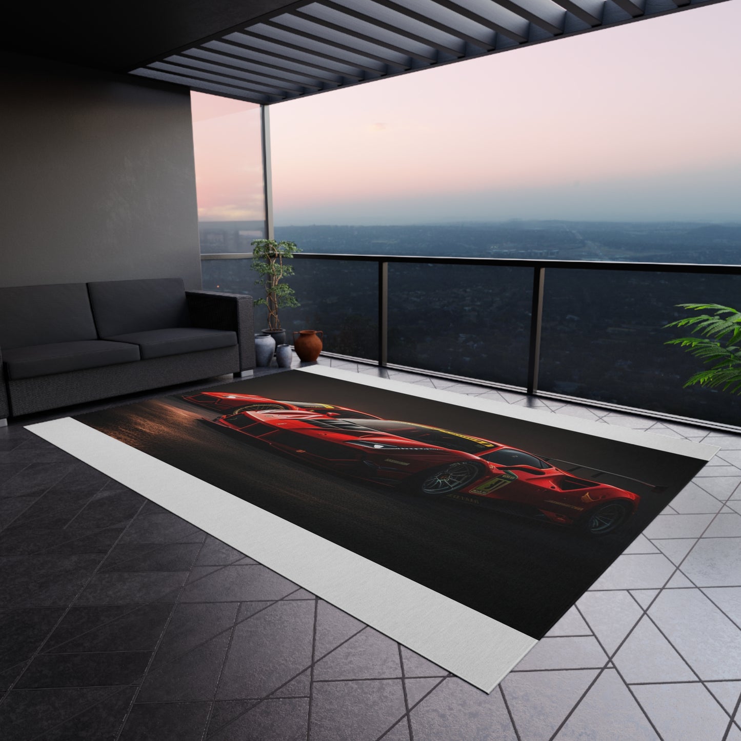 Outdoor Rug Ferrari Red 4