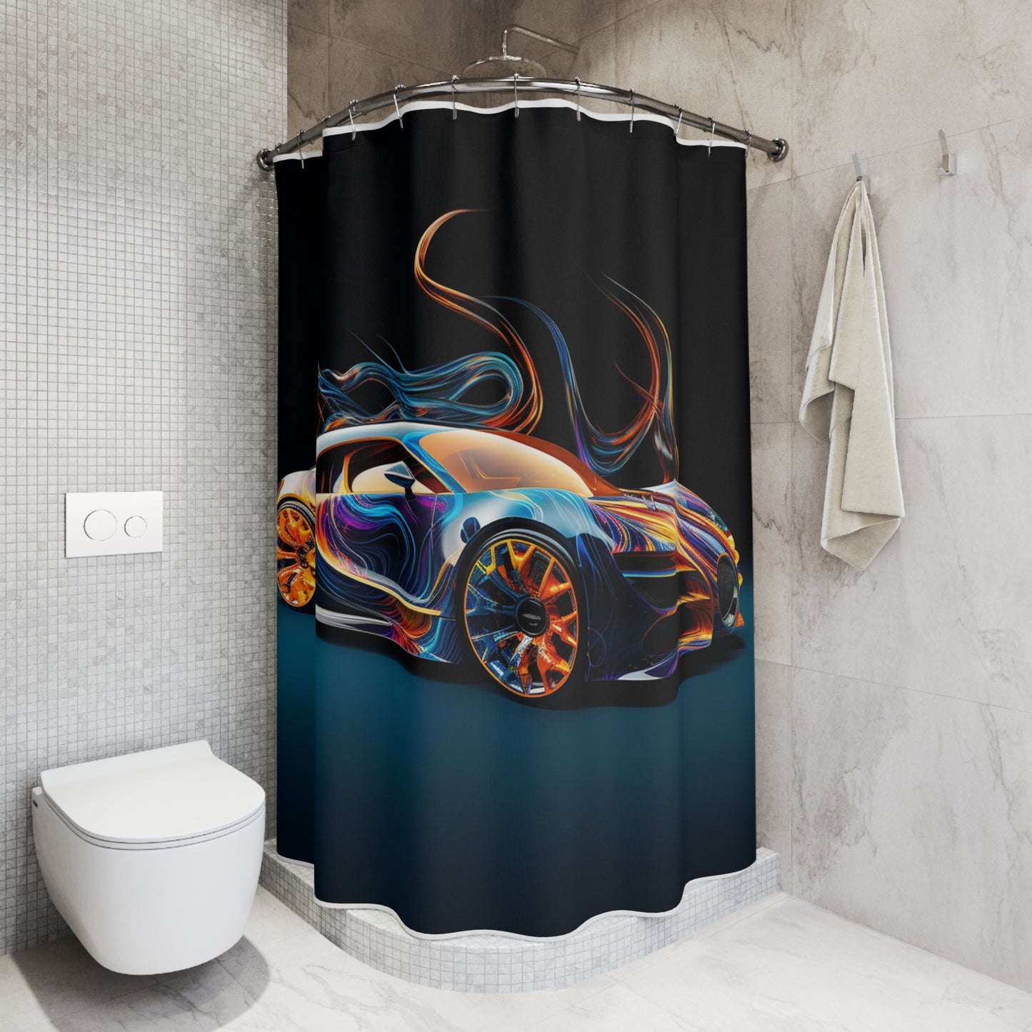 Polyester Shower Curtain Bugatti Abstract Flair 2