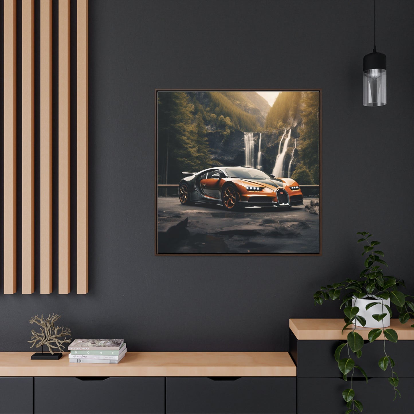Gallery Canvas Wraps, Square Frame Bugatti Waterfall 3