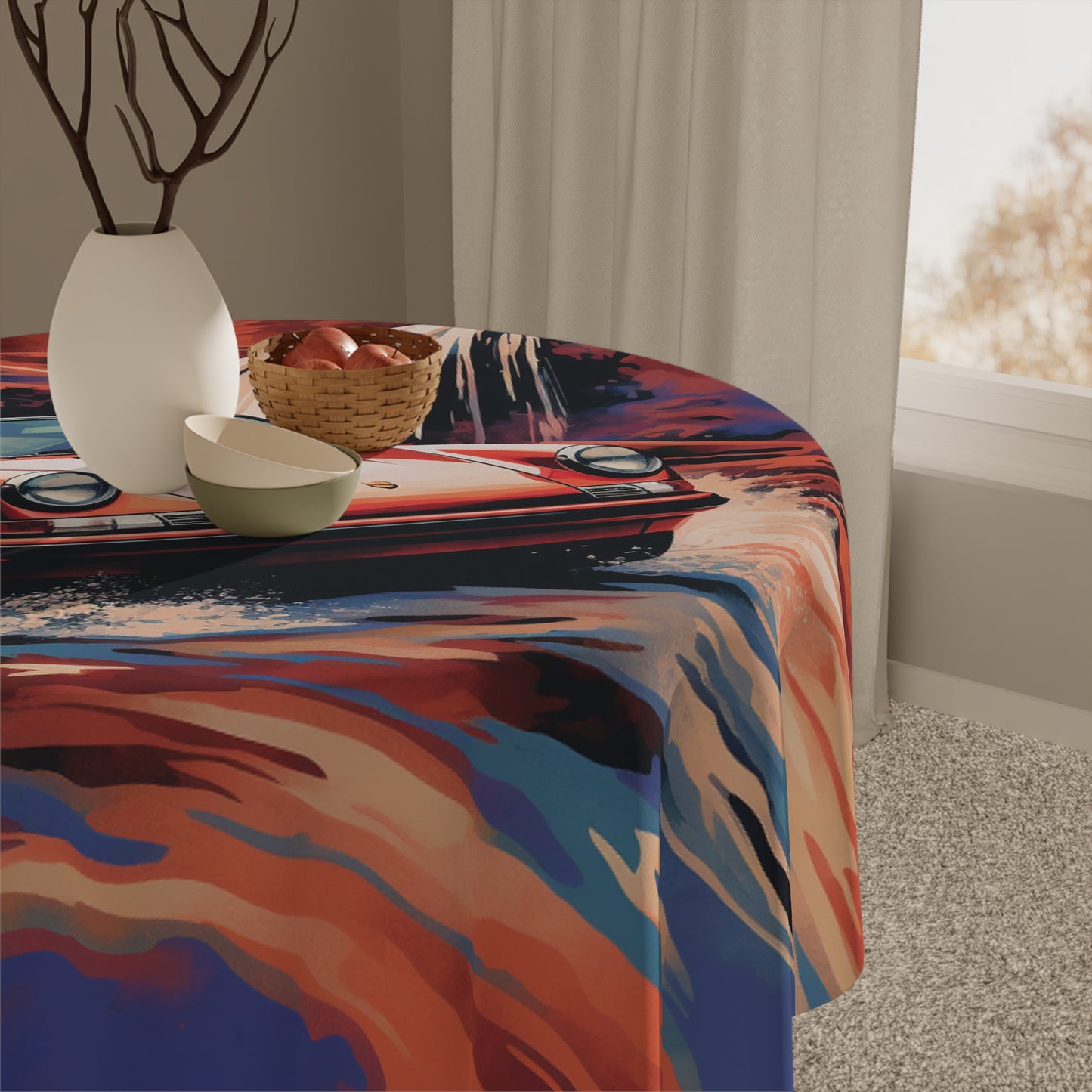 Tablecloth American Flag Porsche Abstract 4