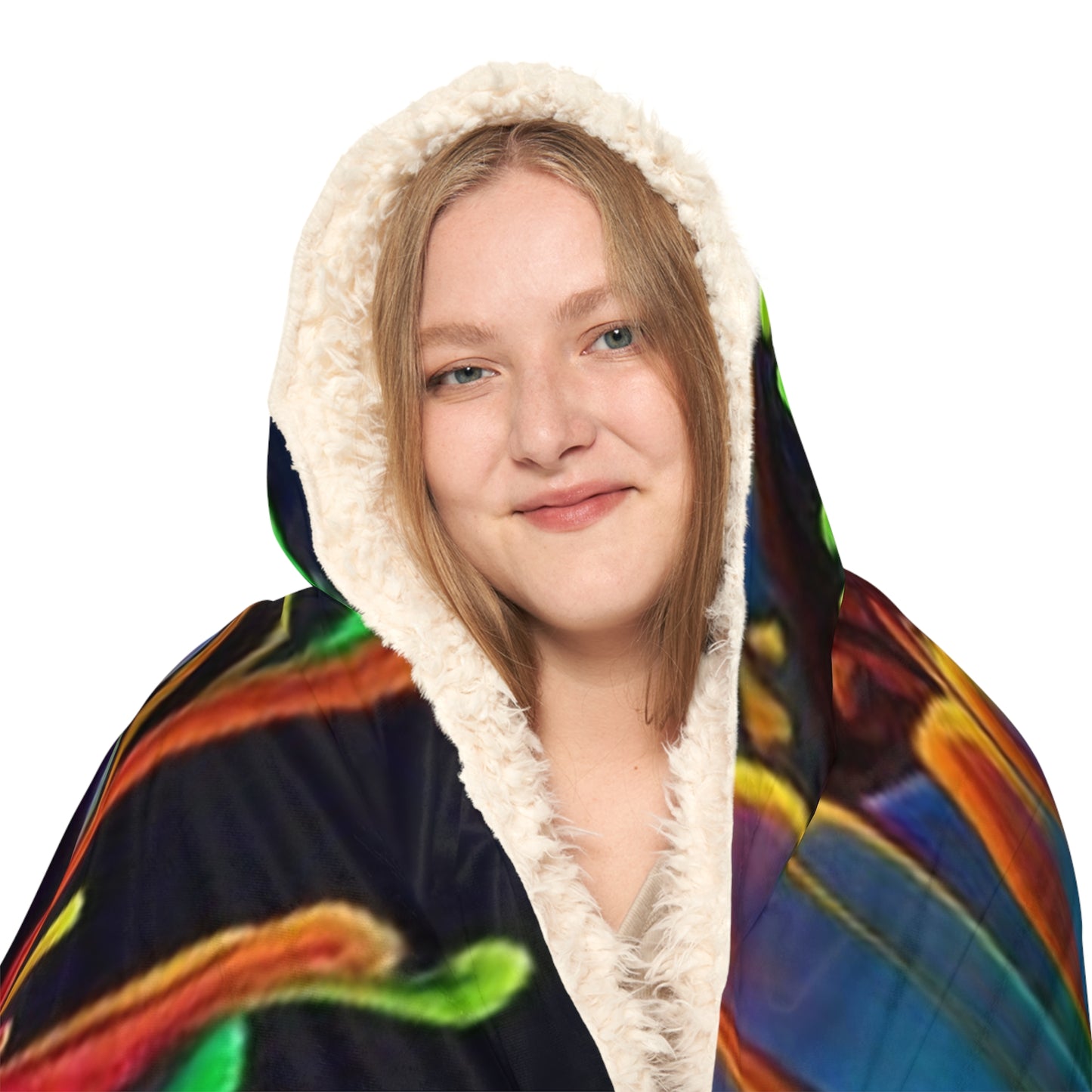 Snuggle Hooded Blanket Macro Florescent 2