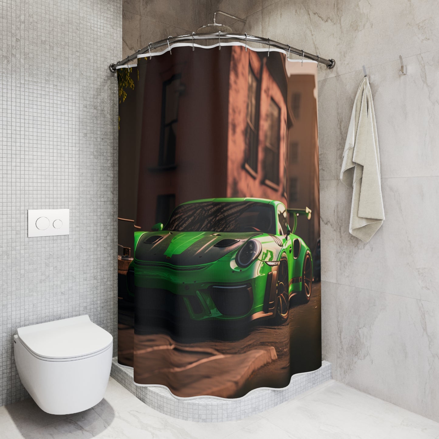 Polyester Shower Curtain porsche 911 gt3 4