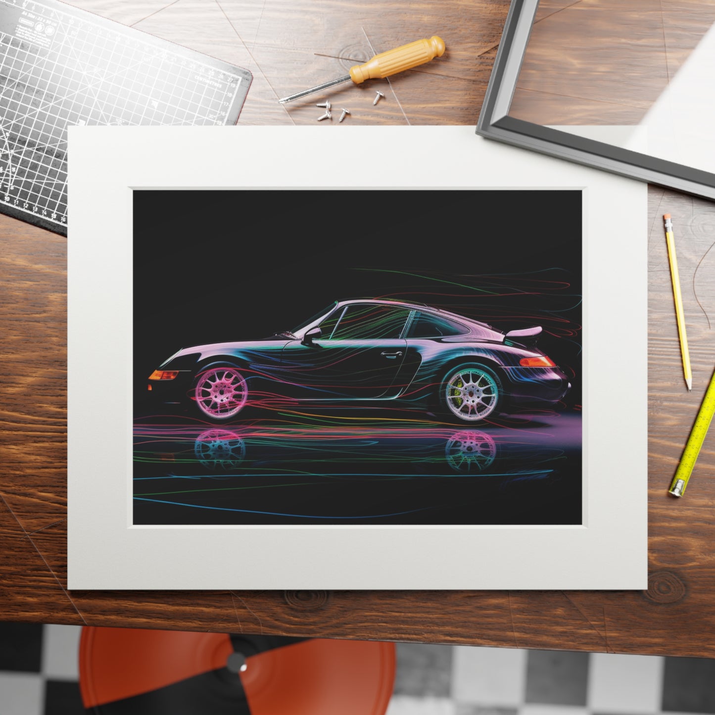 Fine Art Prints (Passepartout Paper Frame) Porsche 933 1