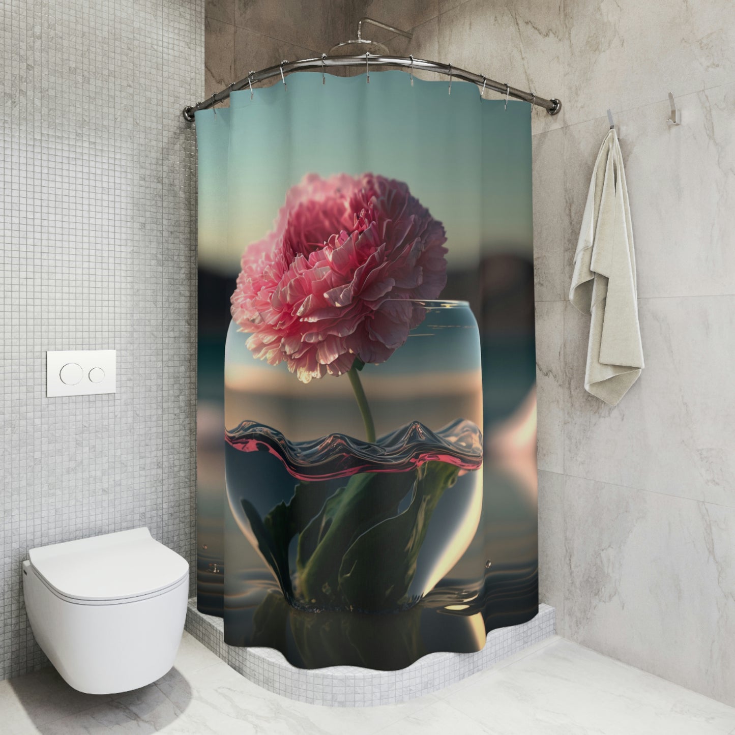 Polyester Shower Curtain Carnation the 1