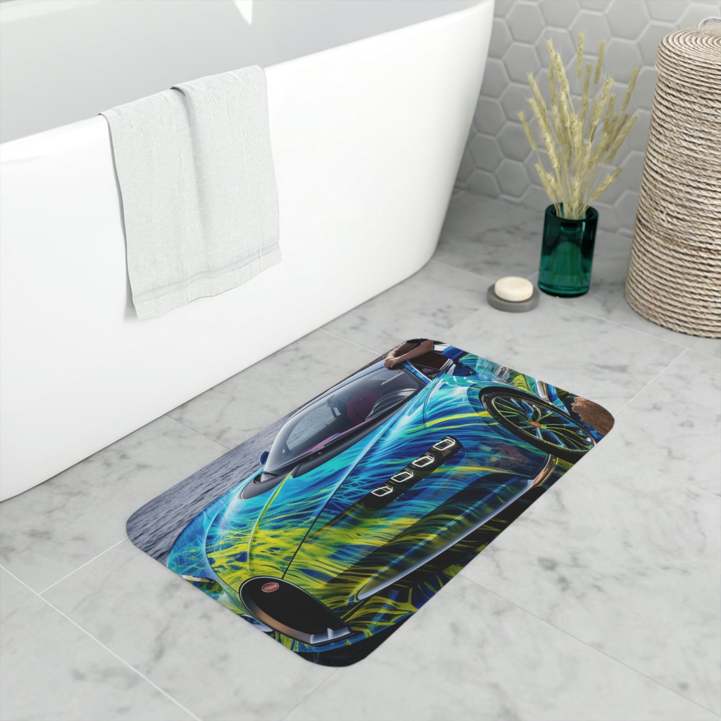 Memory Foam Bath Mat Bugatti water 1