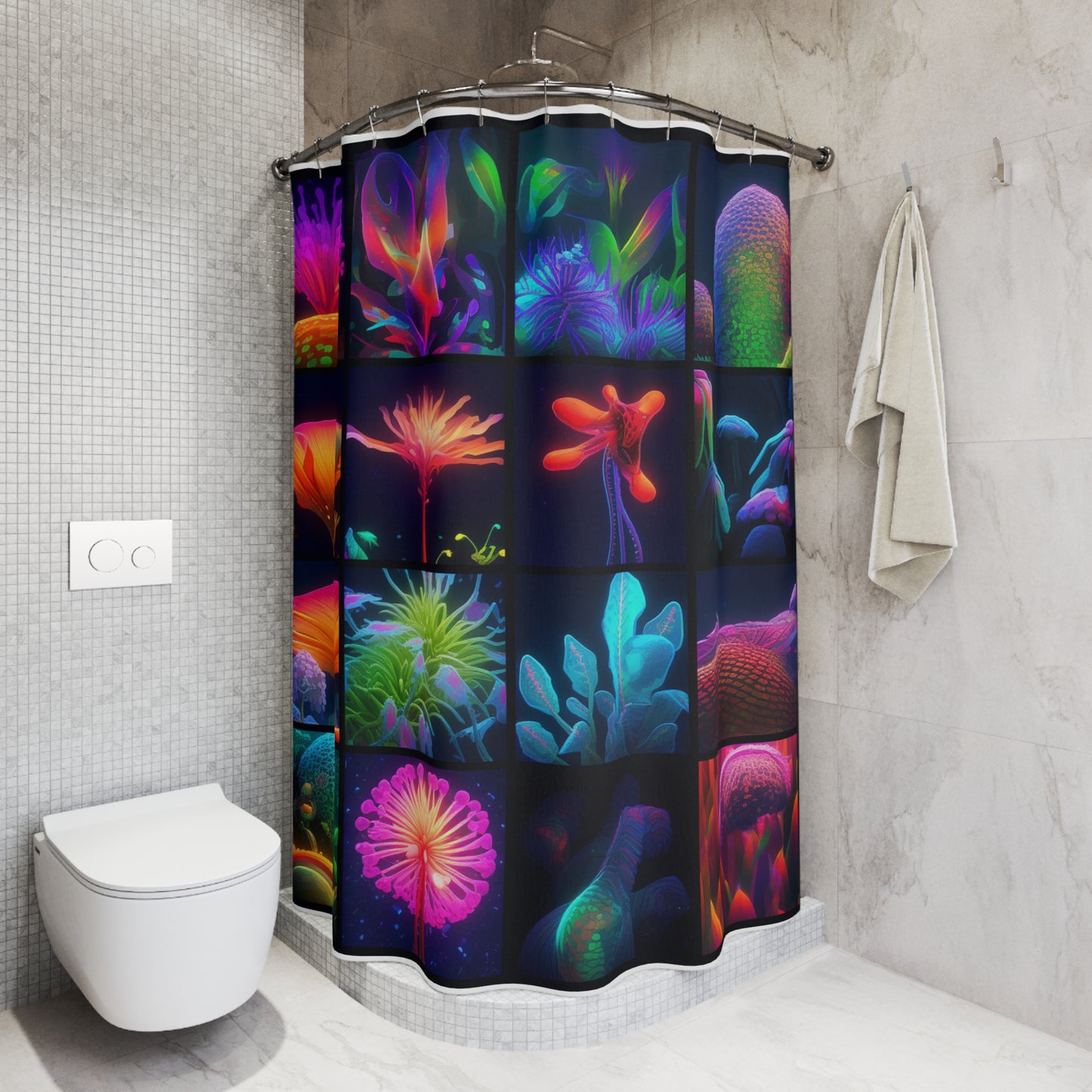 Polyester Shower Curtain Macro Life Photo 3