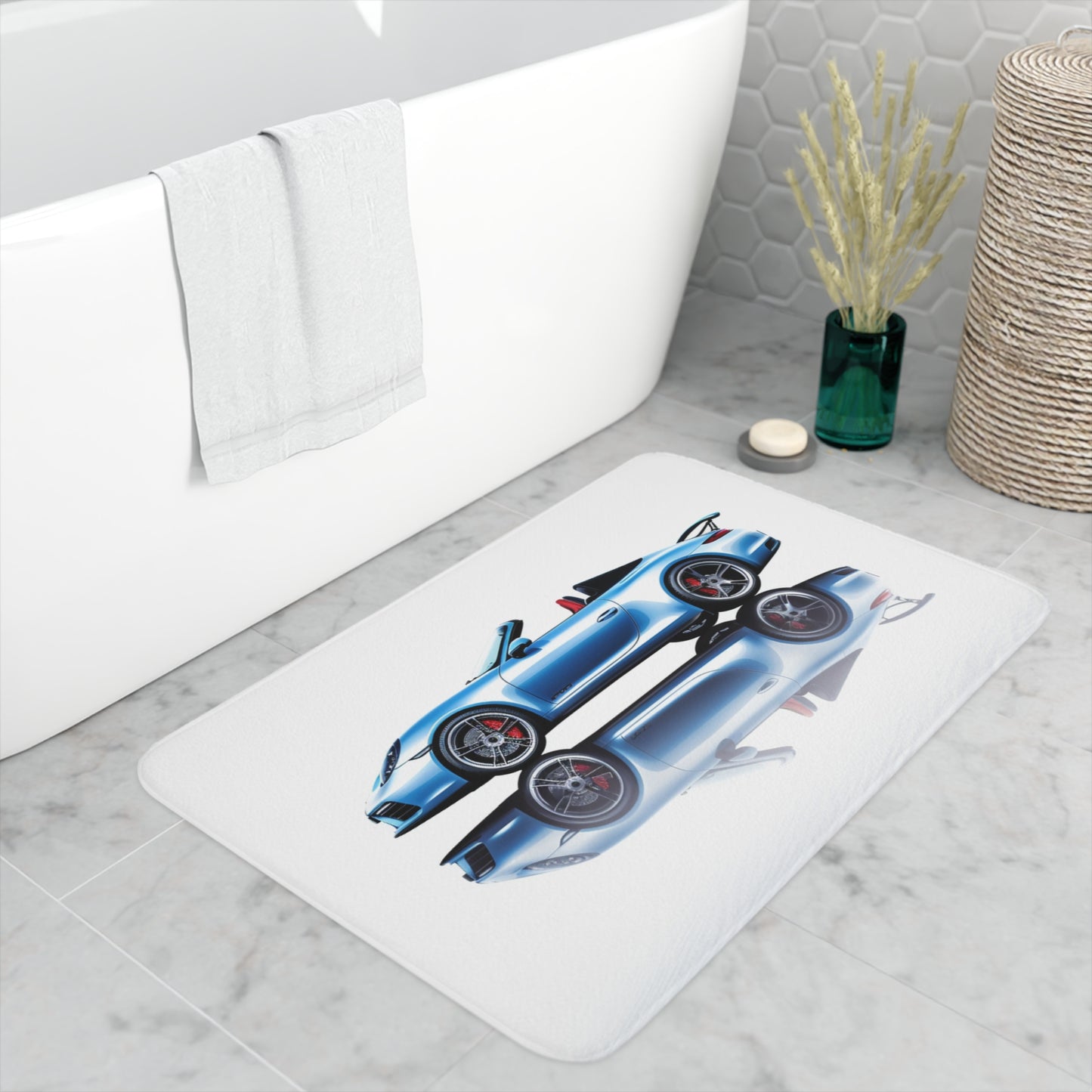 Memory Foam Bath Mat 911 Speedster on water 4