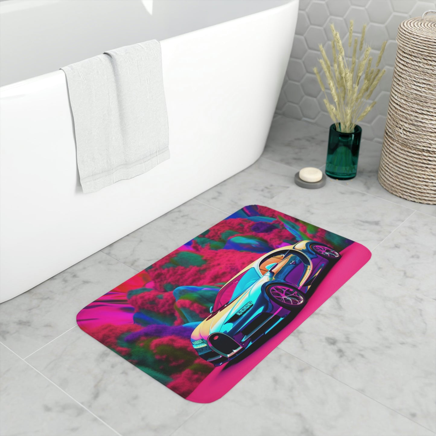 Memory Foam Bath Mat florescent Bugatti flair 4