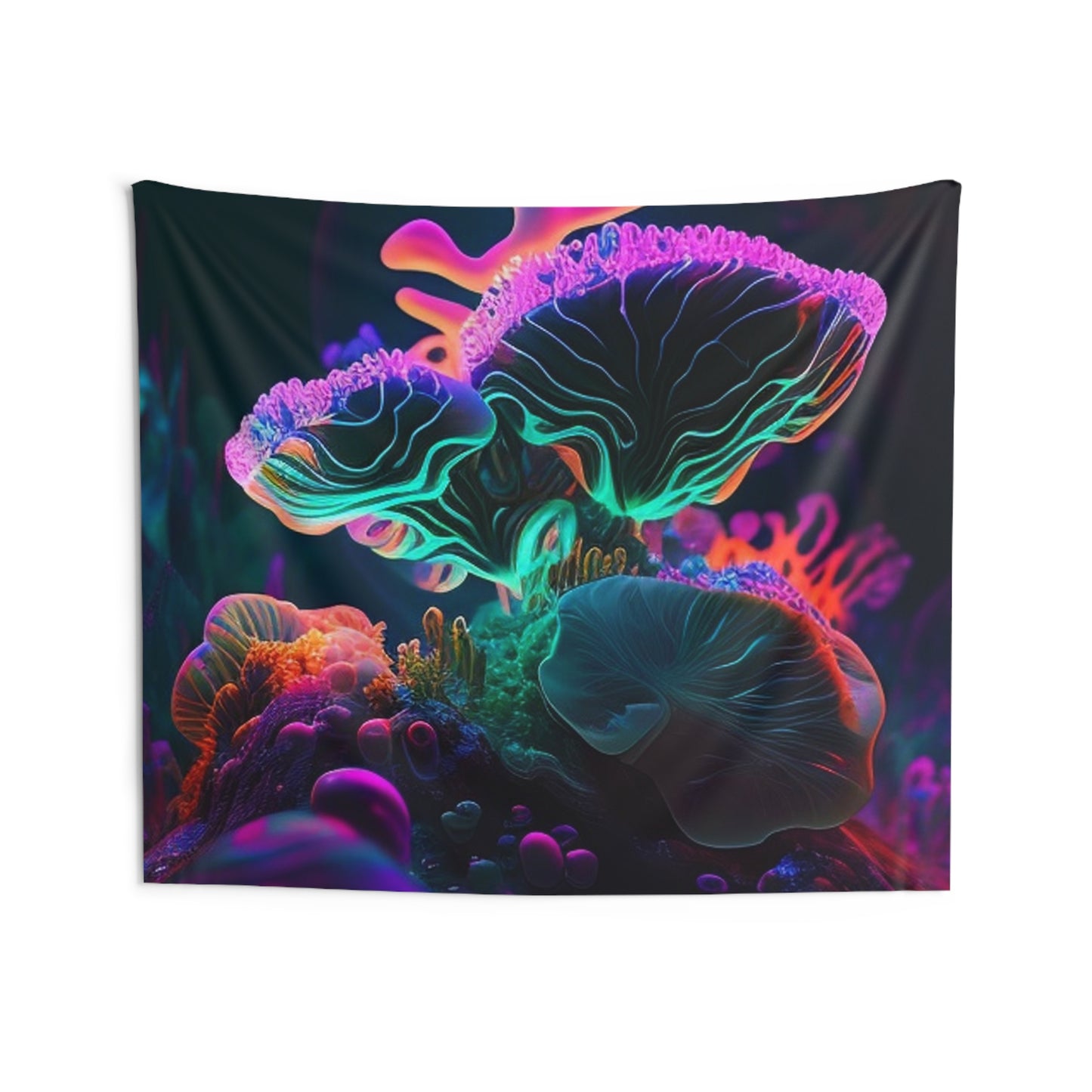 Indoor Wall Tapestries Macro Coral Reef 4