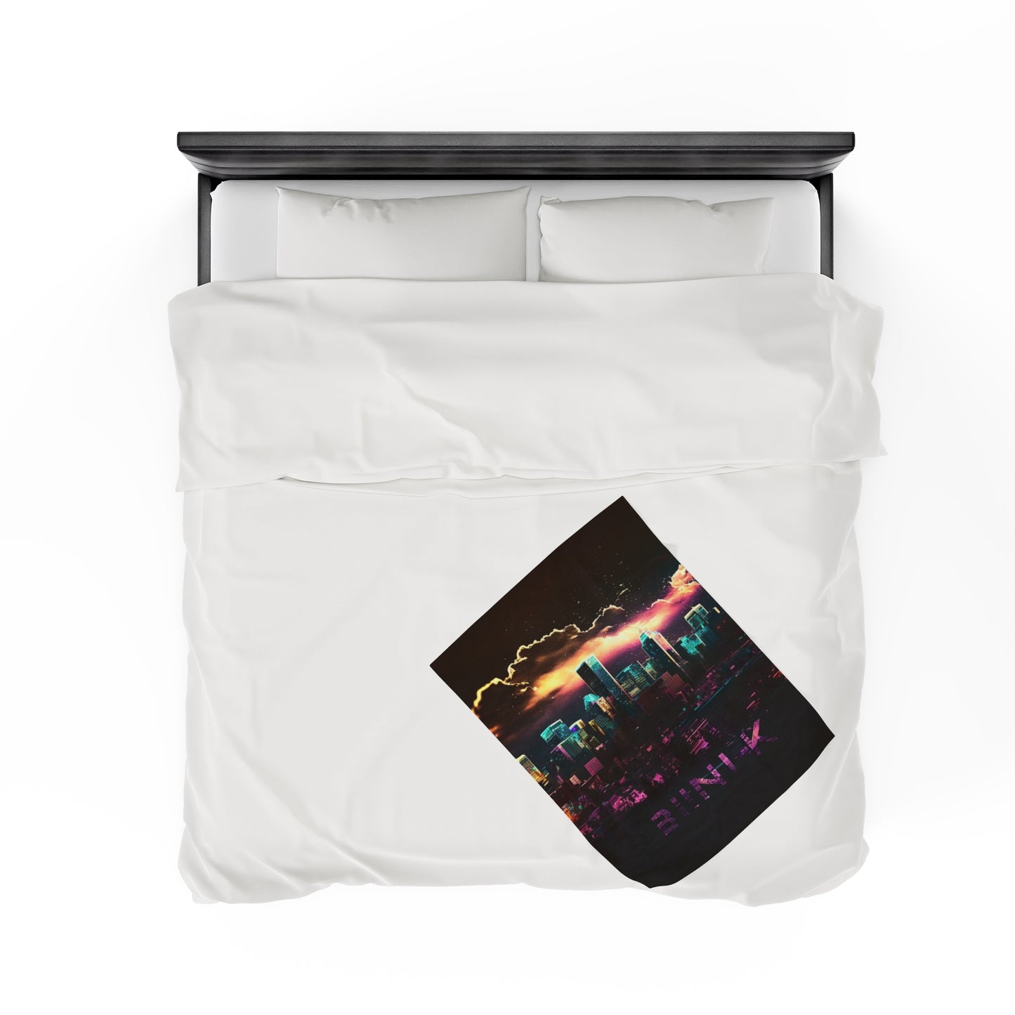 Velveteen Plush Blanket Neon Denver 1