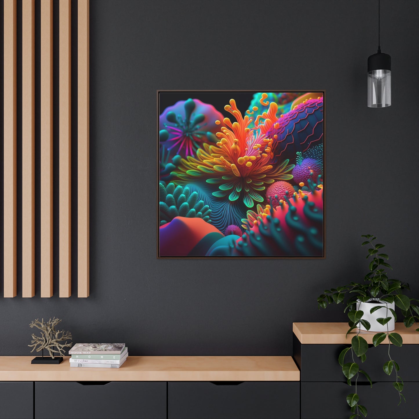 Gallery Canvas Wraps, Square Frame Ocean Life Macro 3