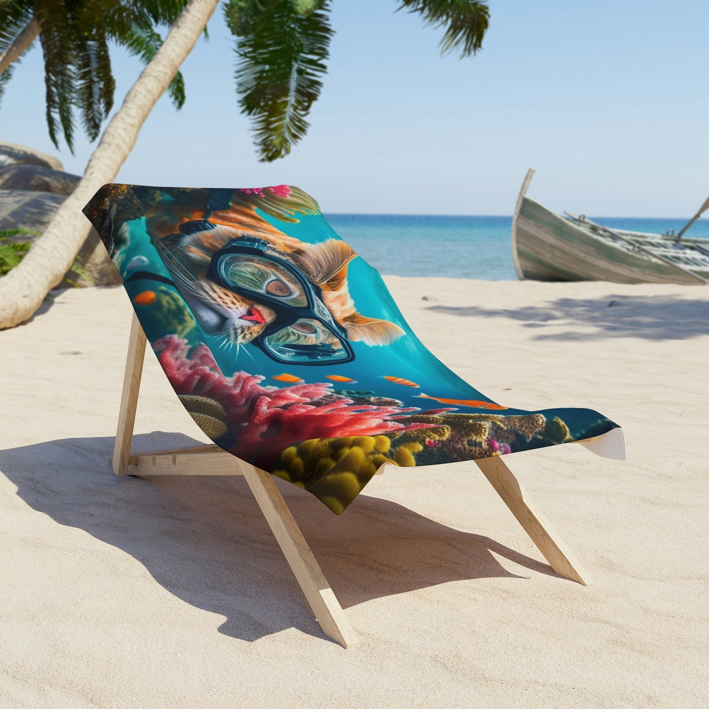 Beach Towel Scuba Cat 4