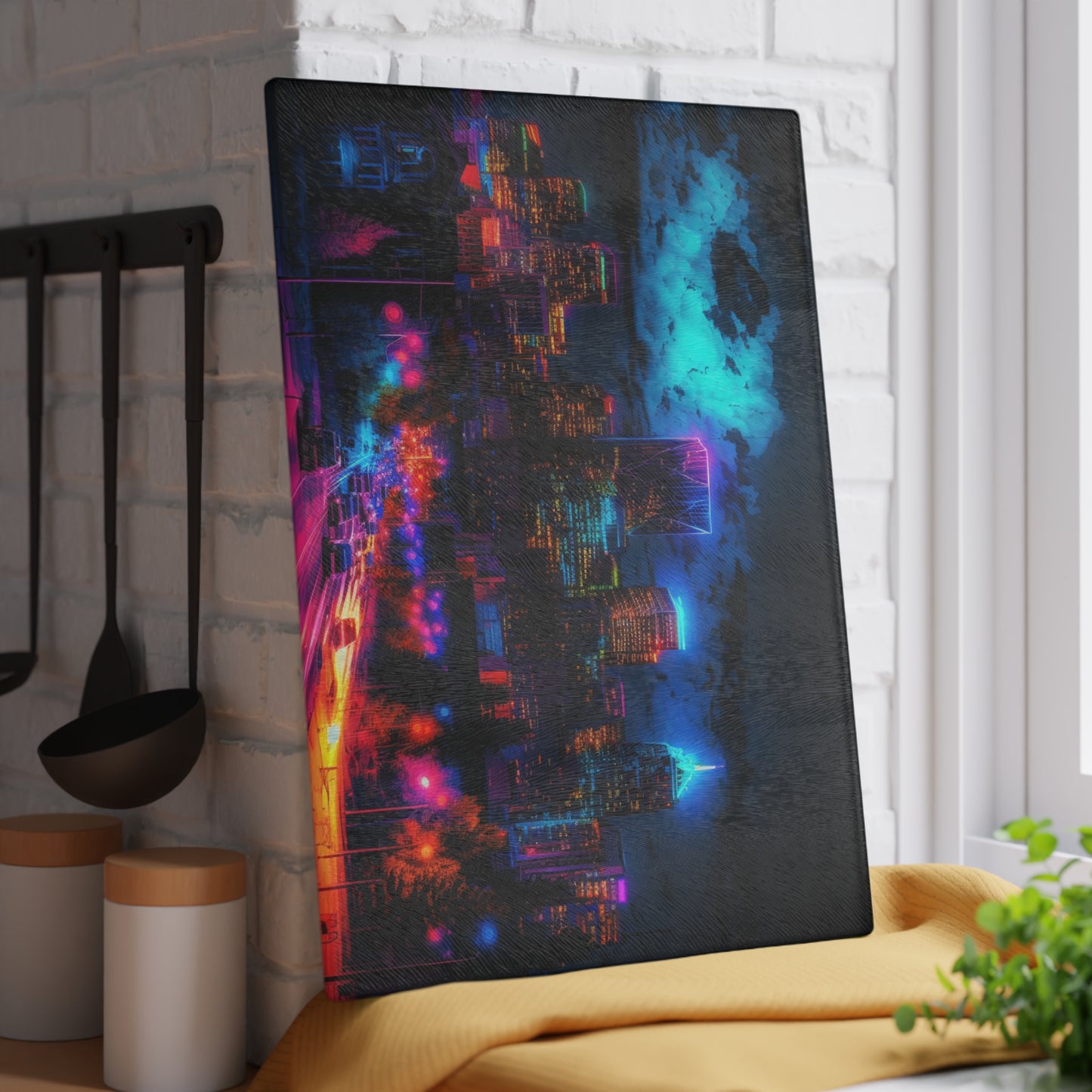 Glass Cutting Board Neon Denver 4