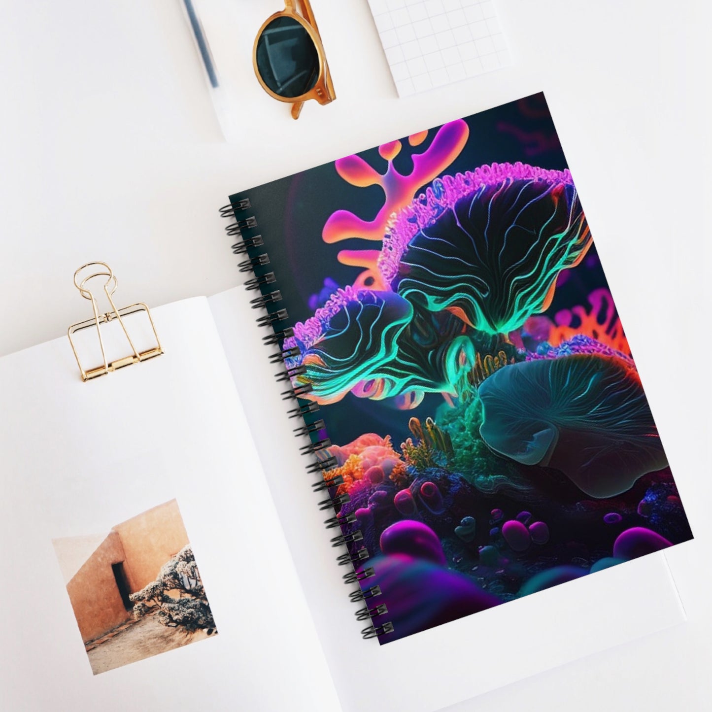 Spiral Notebook - Ruled Line Macro Coral Reef 4