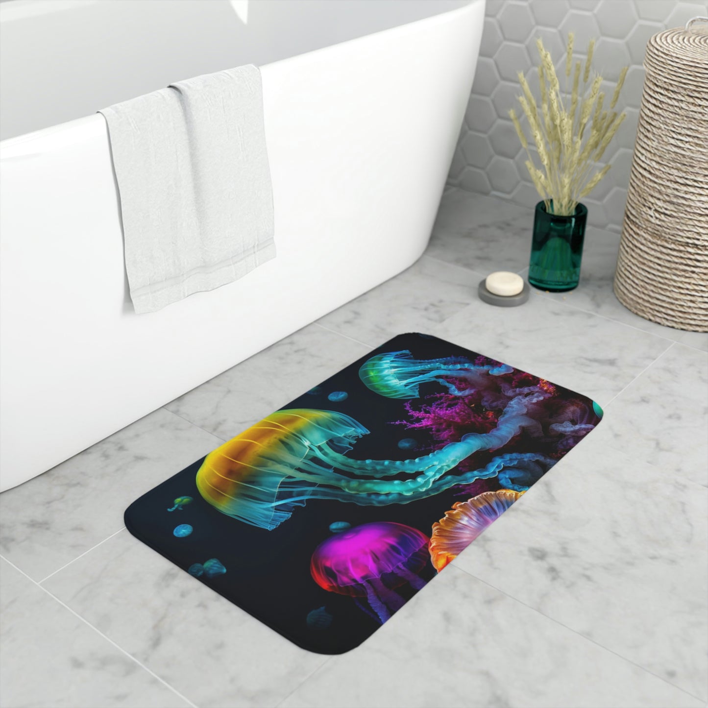 Memory Foam Bath Mat neon party jelly 3