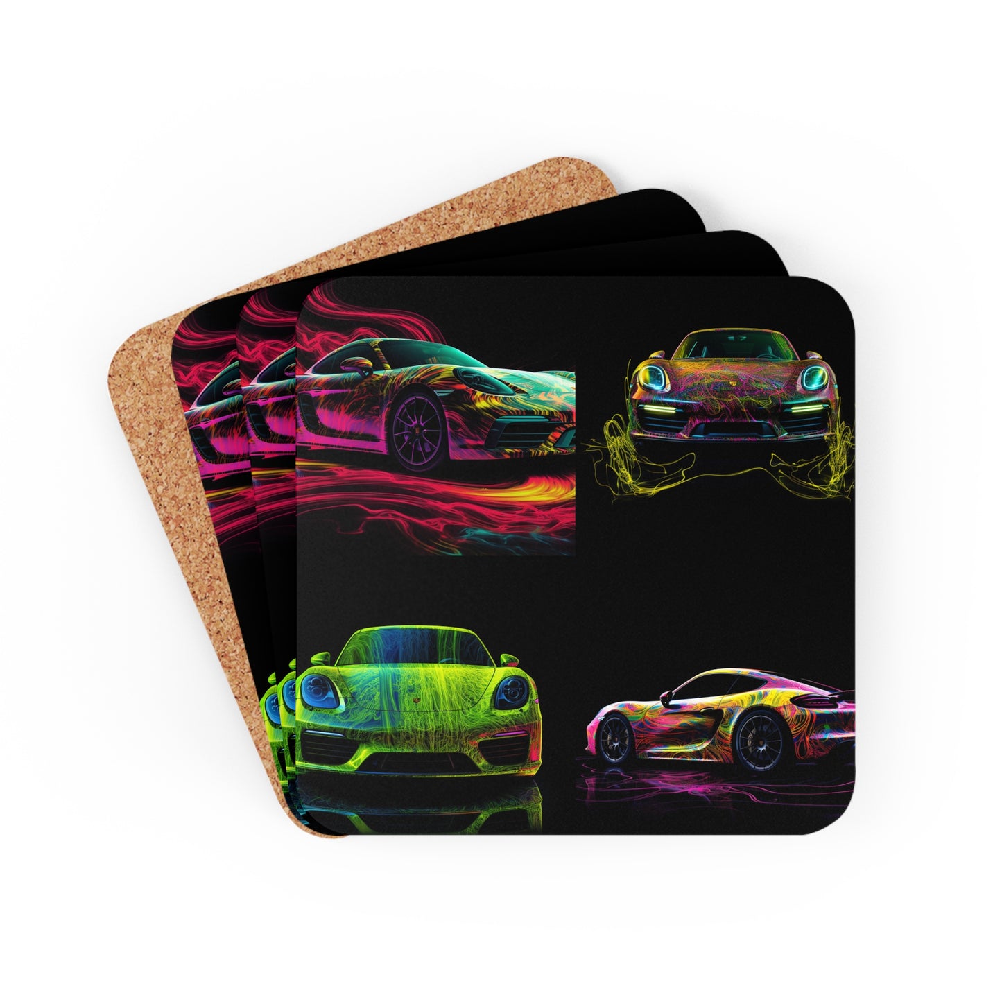 Corkwood Coaster Set Porsche Flair 5