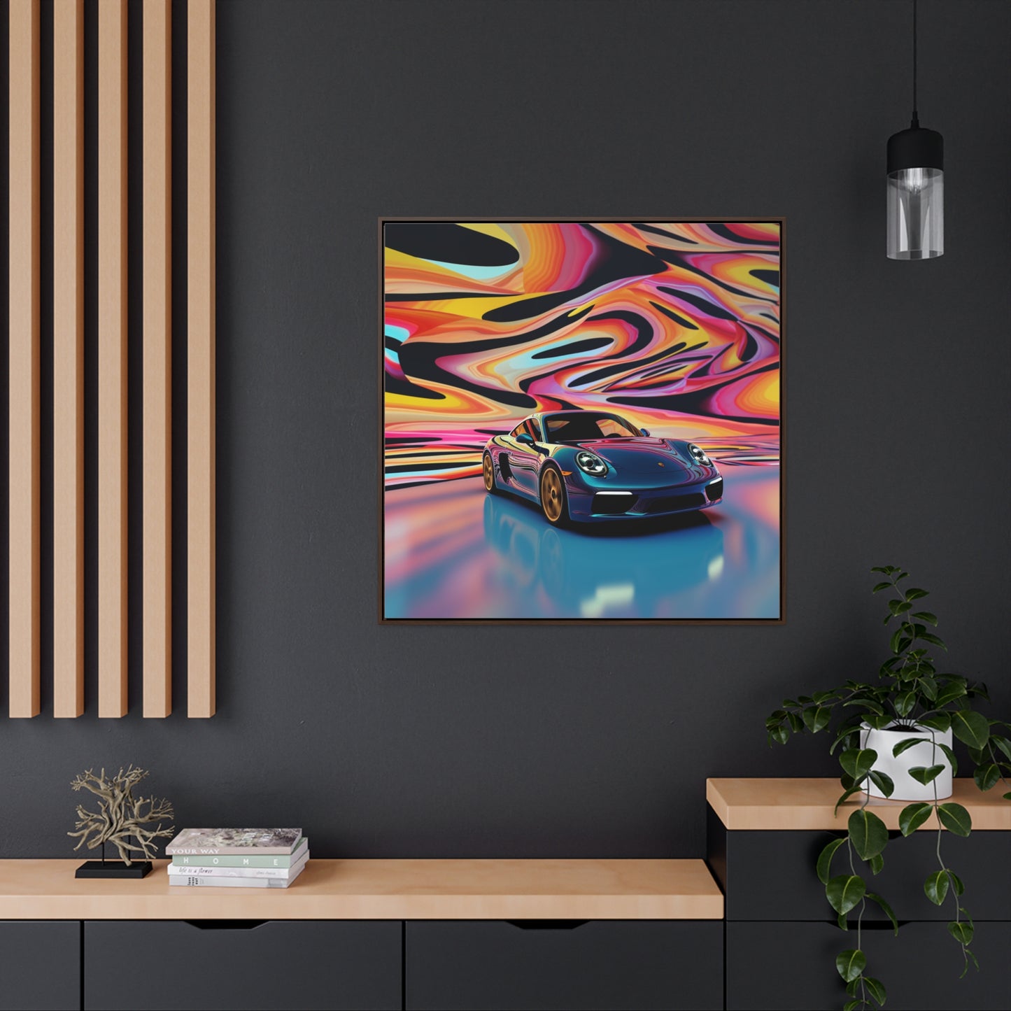 Gallery Canvas Wraps, Square Frame Porsche Water Fusion 2