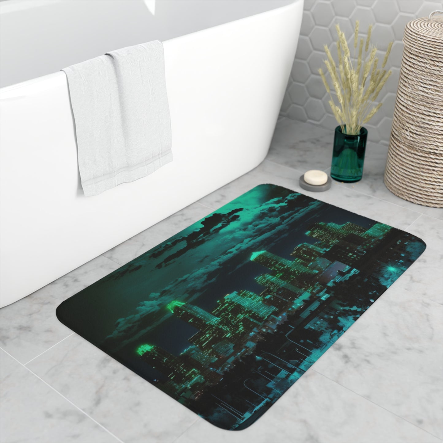 Memory Foam Bath Mat Neon Denver 2