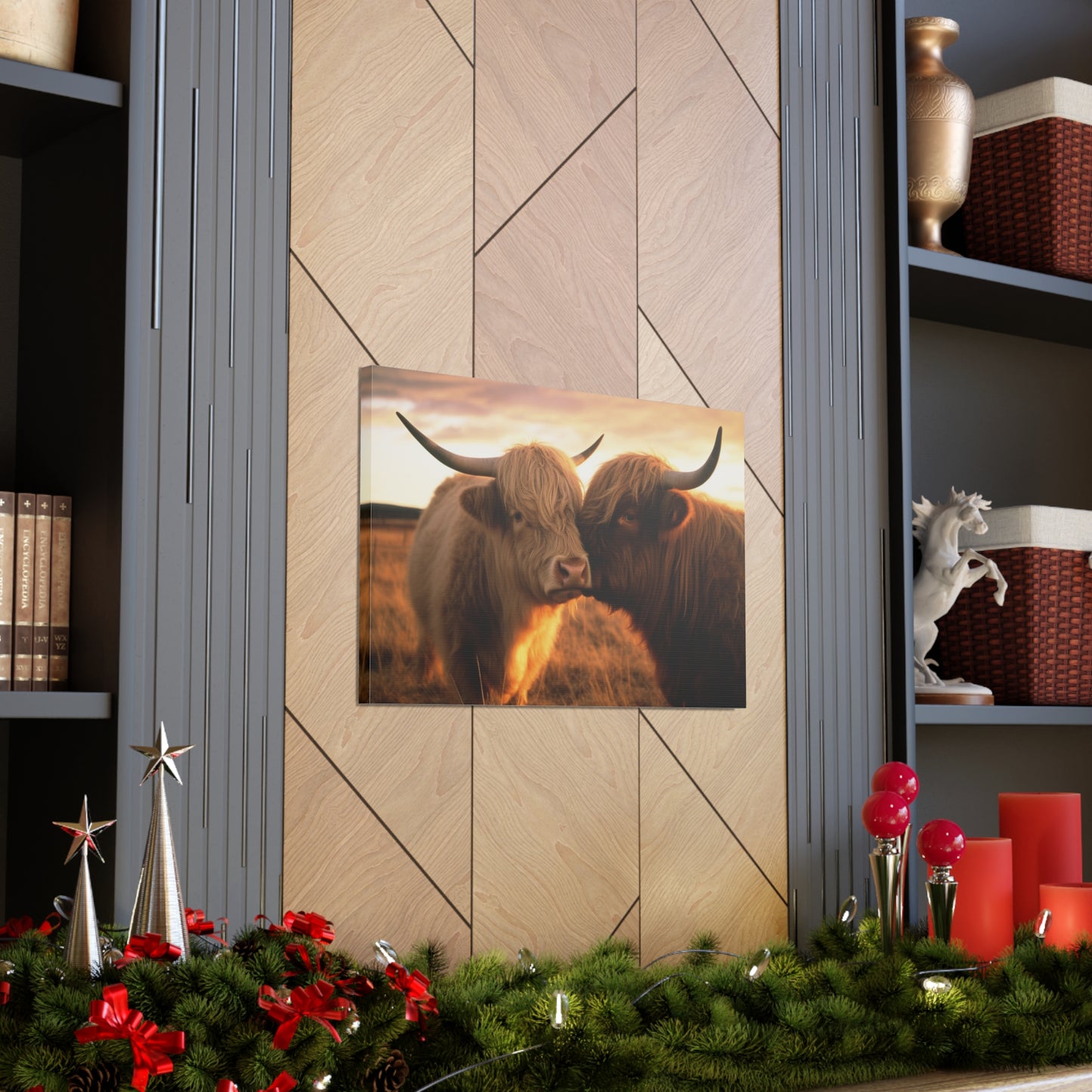 Canvas Gallery Wraps Cow Love 1