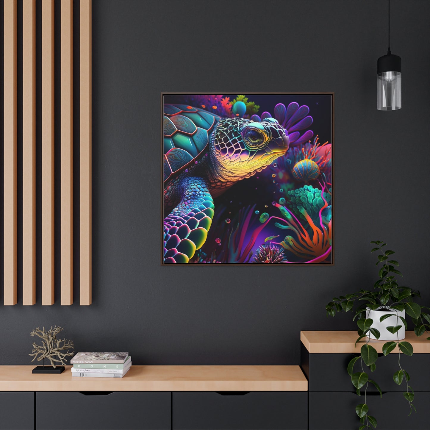 Gallery Canvas Wraps, Square Frame Macro Sea Life 4