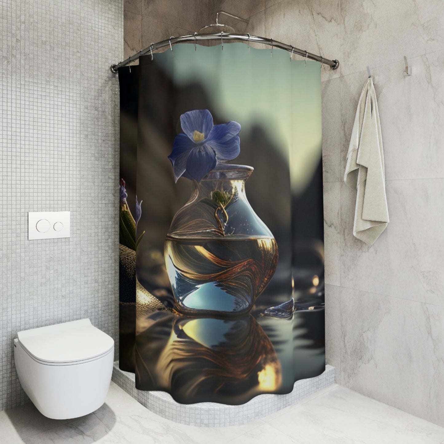 Polyester Shower Curtain Bluebell the 1