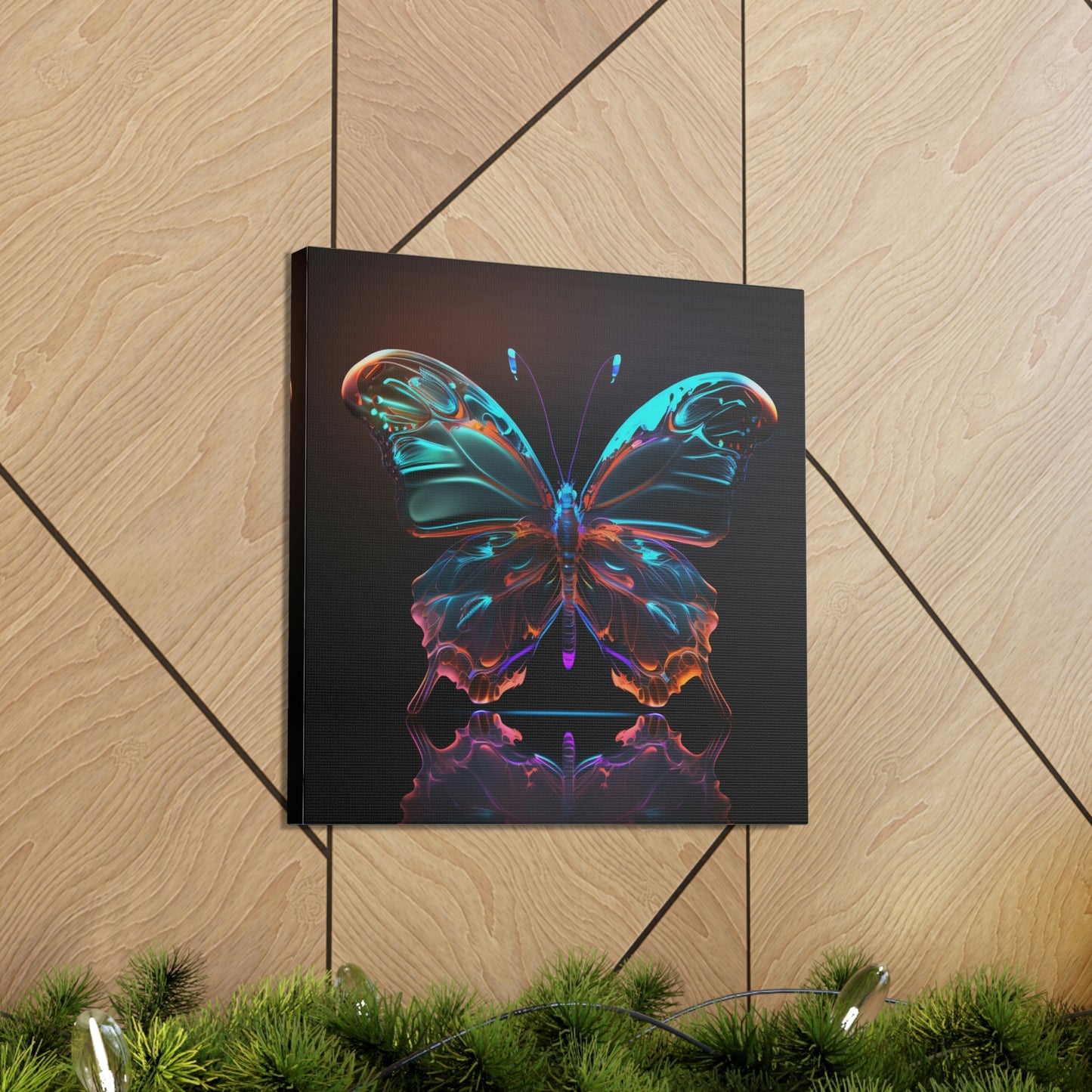 Canvas Gallery Wraps Butterfly Color Neon 1