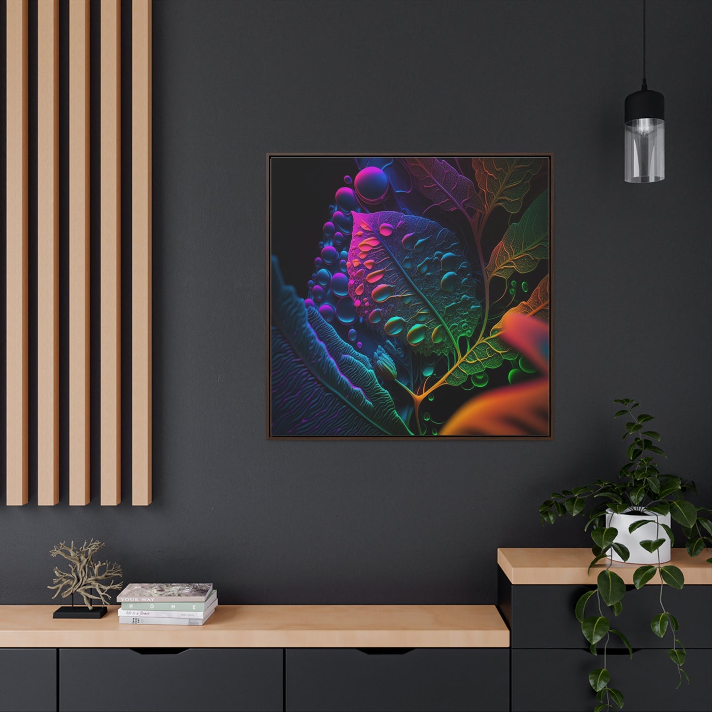 Gallery Canvas Wraps, Square Frame Macro Reef Florescent 4
