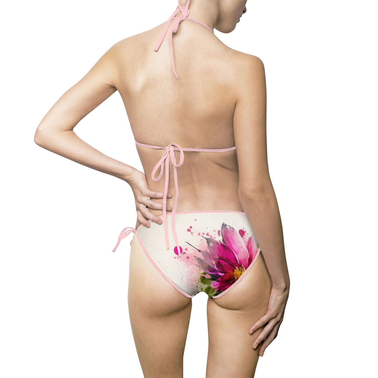 Women's Bikini Swimsuit (AOP) Bright Spring Flowers 1