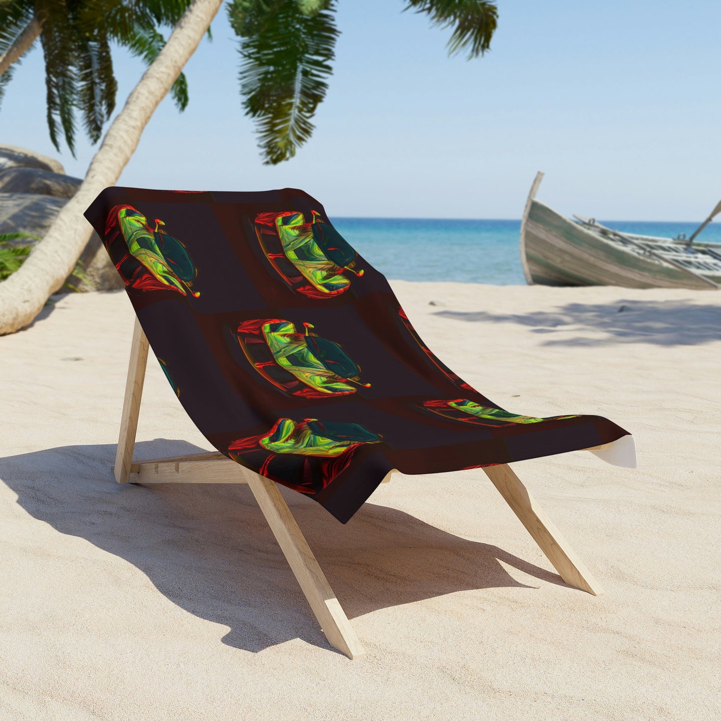 Beach Towel Ferrari Neon 1