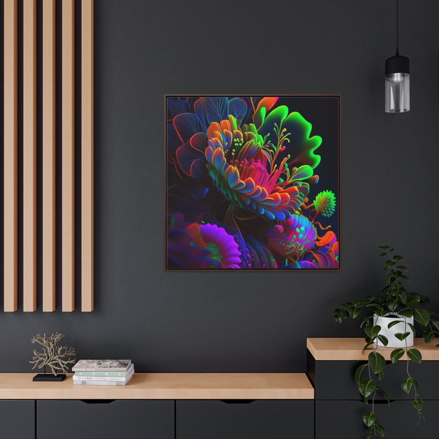 Gallery Canvas Wraps, Square Frame Macro Florescent 2