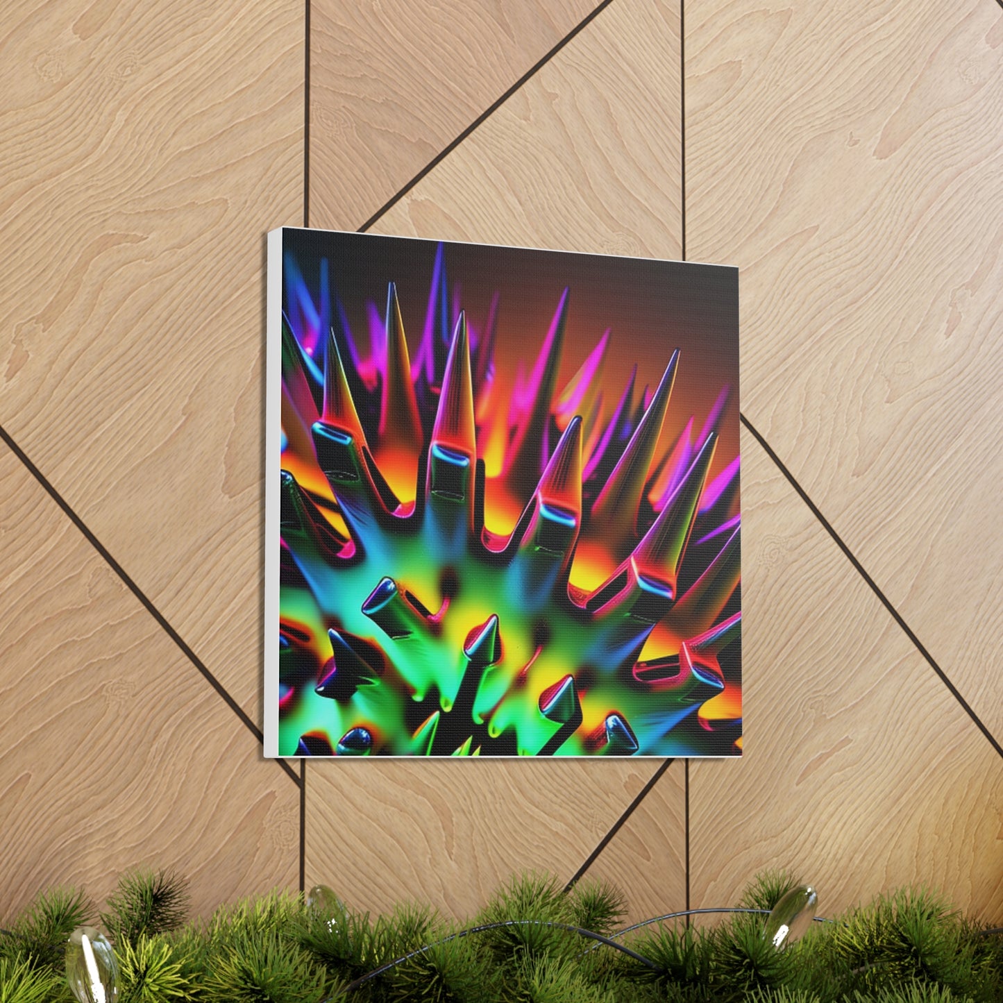Canvas Gallery Wraps Macro Neon Spike 2
