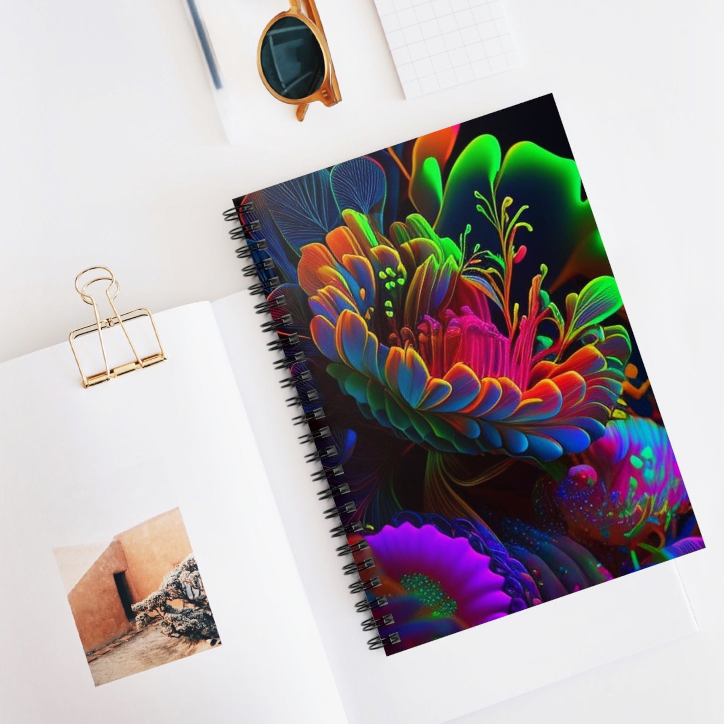 Spiral Notebook - Ruled Line Macro Florescent 2