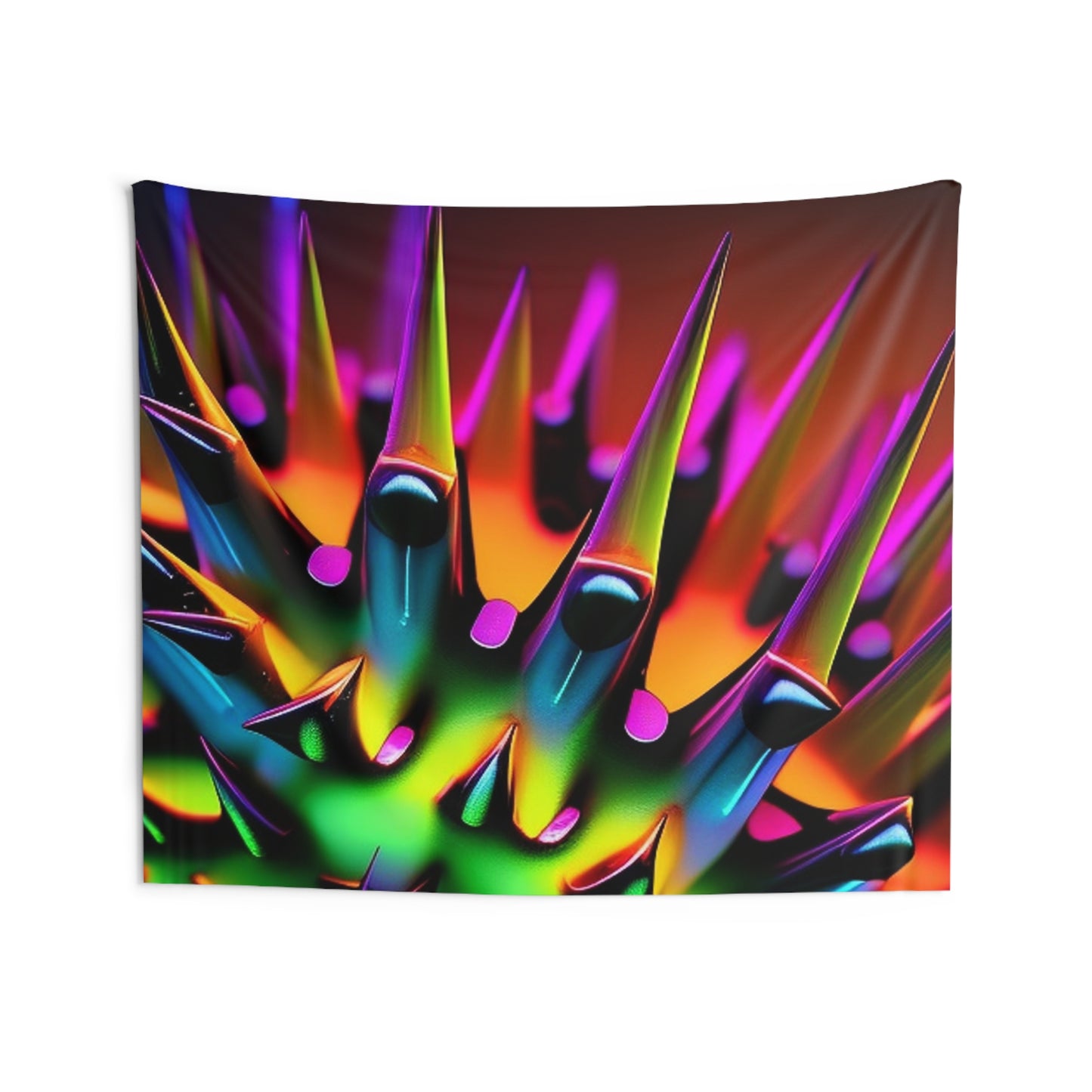 Indoor Wall Tapestries Macro Neon Spike 1