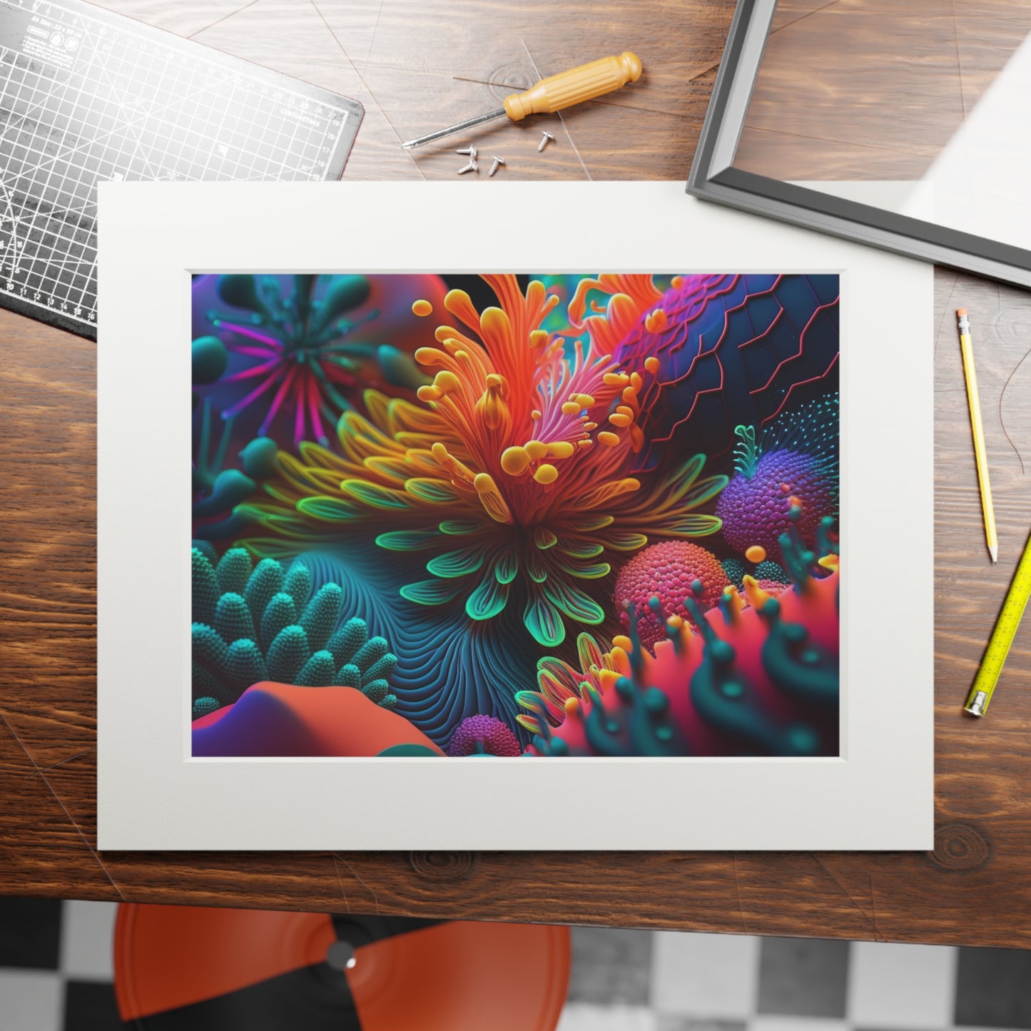 Fine Art Prints (Passepartout Paper Frame) Ocean Life Macro 3