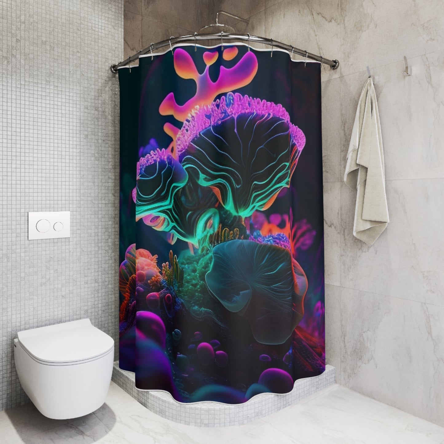Polyester Shower Curtain Macro Coral Reef 4