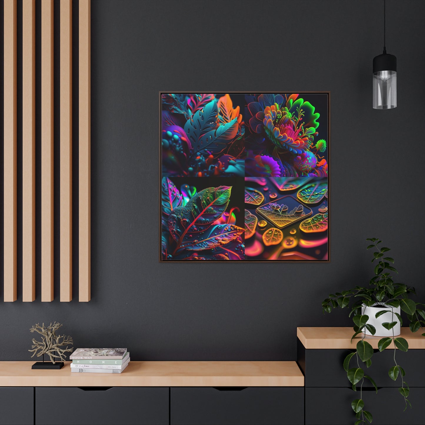 Gallery Canvas Wraps, Square Frame Macro Florescent 5