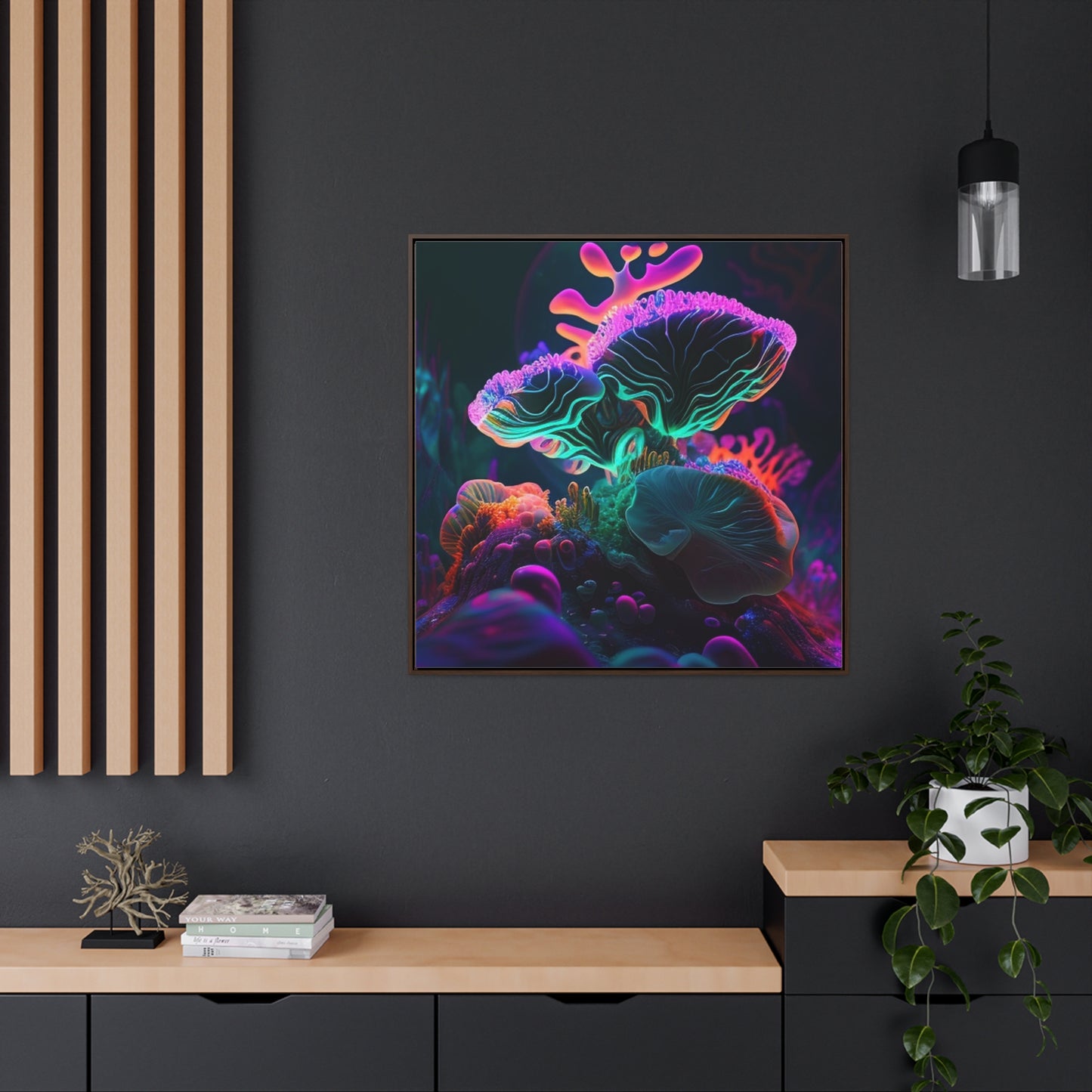 Gallery Canvas Wraps, Square Frame Macro Coral Reef 4