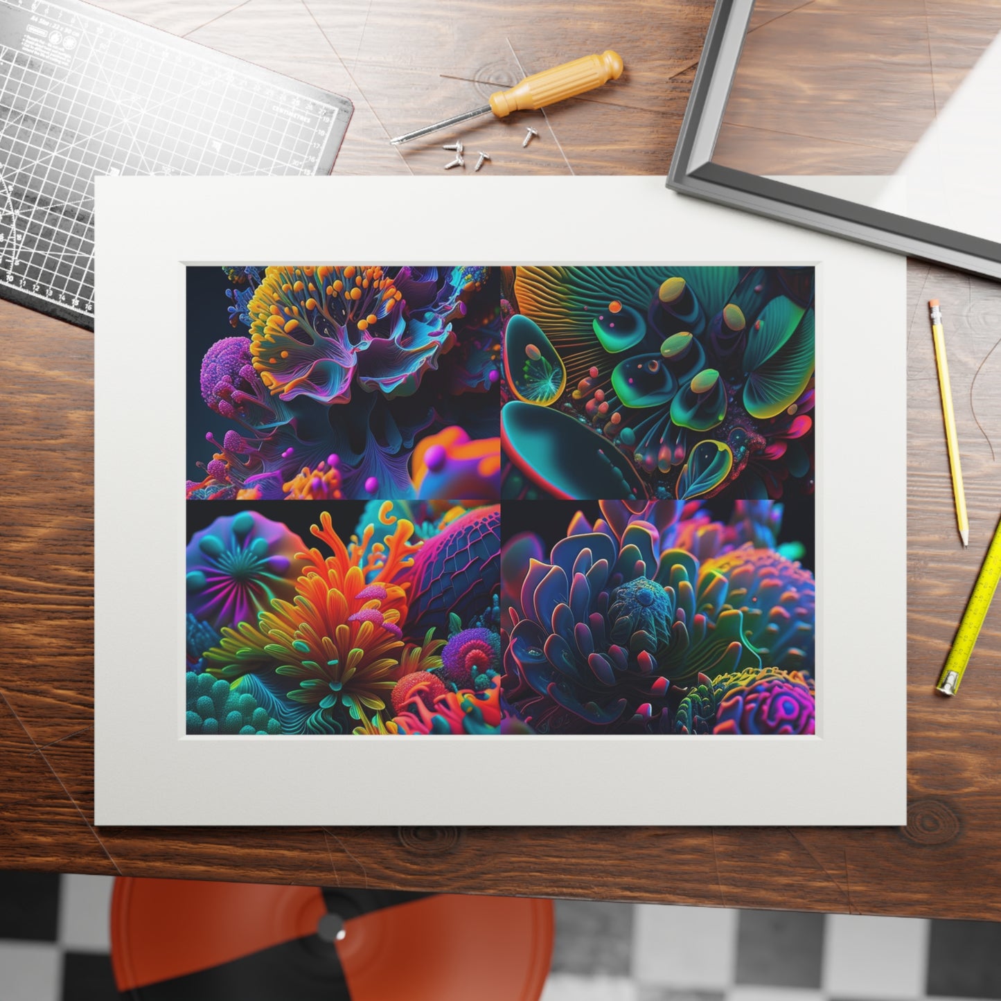 Fine Art Prints (Passepartout Paper Frame) Ocean Life Macro 5