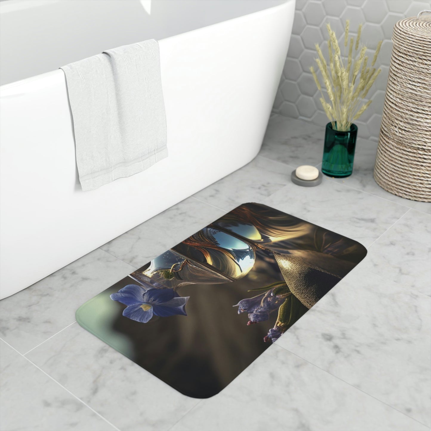 Memory Foam Bath Mat Bluebell the 1