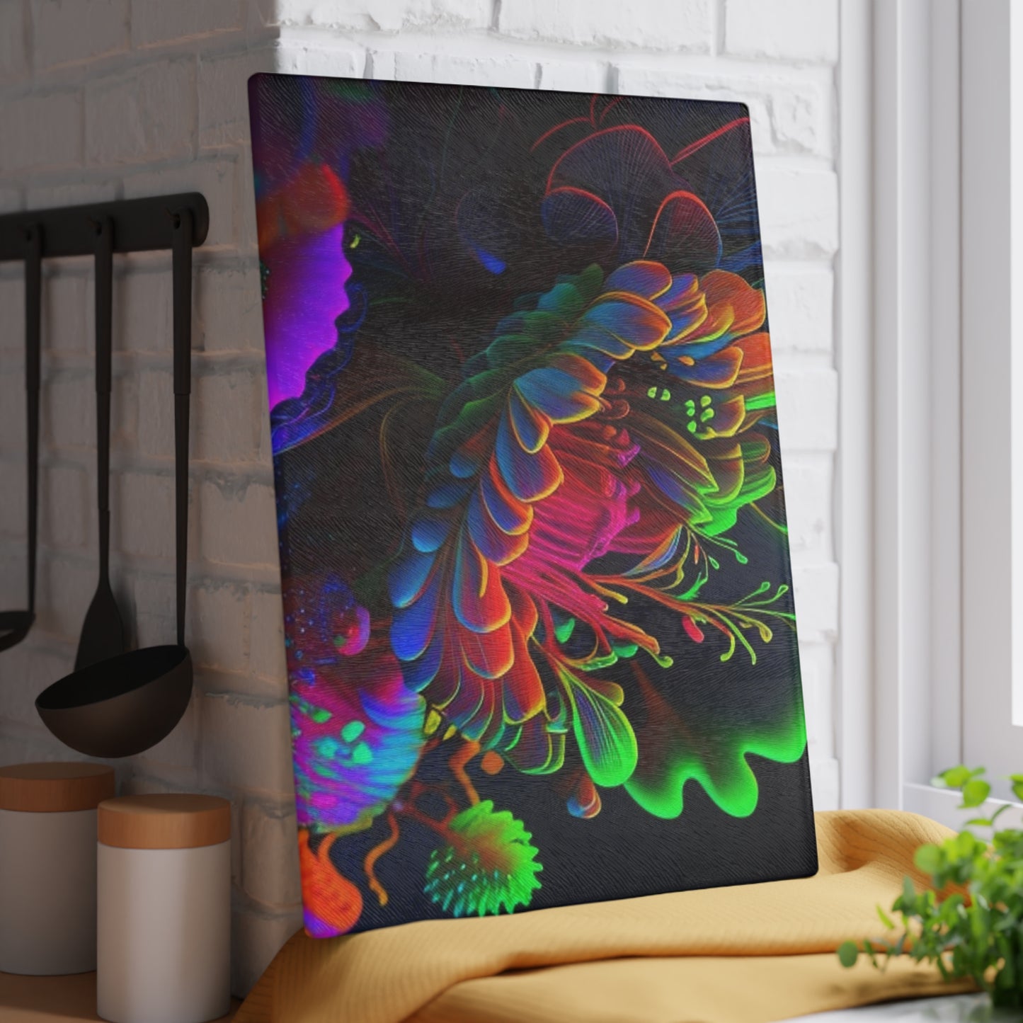 Glass Cutting Board Macro Florescent 2